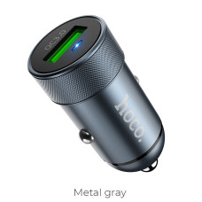 АЗП Hoco Z32 1USB QC3.0 metal gray
