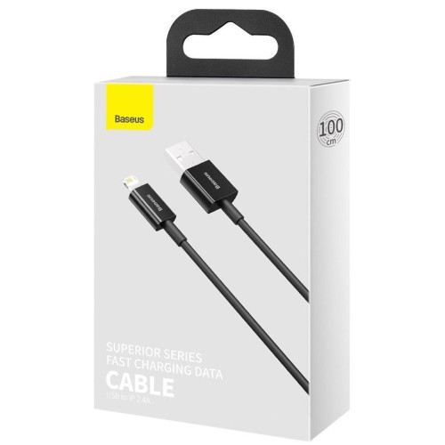 Кабель USB-L Baseus CALYS-A01 Lightning 2.4A 1m black Кабель USB-L Baseus CALYS-A01 Lightning 2.4A 1m black