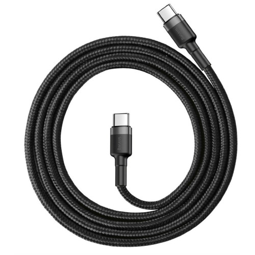 Кабель Baseus Cafule Type-C to Type-C PD 2.0 60W (1m) Black
