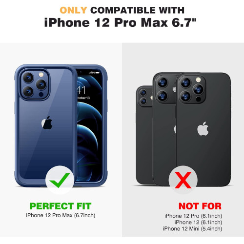 Чохол Miracase Glass Screen Protector для iPhone 12 Pro Max Blue