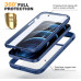 Чохол Miracase Glass Screen Protector для iPhone 12 Pro Max Blue