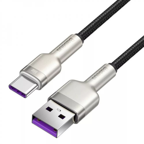Кабель Baseus Cafule Metal Data Type-C 66W (1m) Black