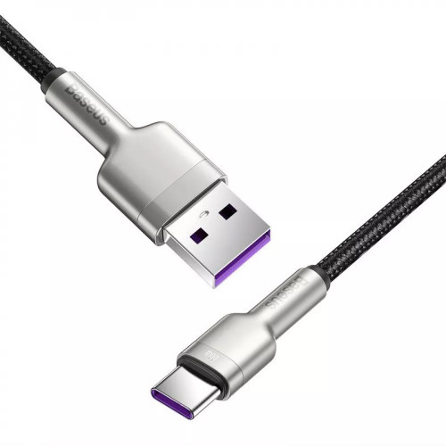 Кабель Baseus Cafule Metal Data Type-C 66W (1m) Black
