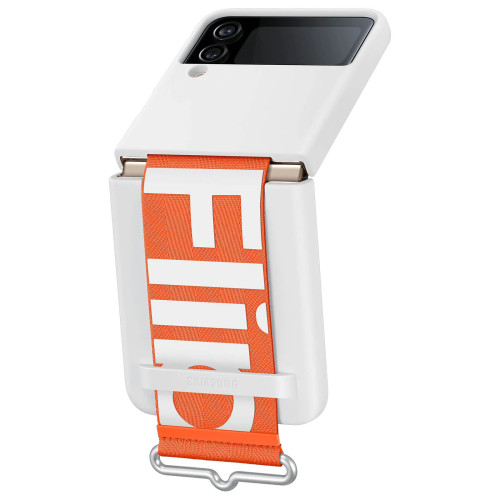 Чохол Samsung Strap Silicone Cover для Samsung Galaxy Z Flip4 White Чохол Samsung Strap Silicone Cover для Samsung Galaxy Z Flip4 White