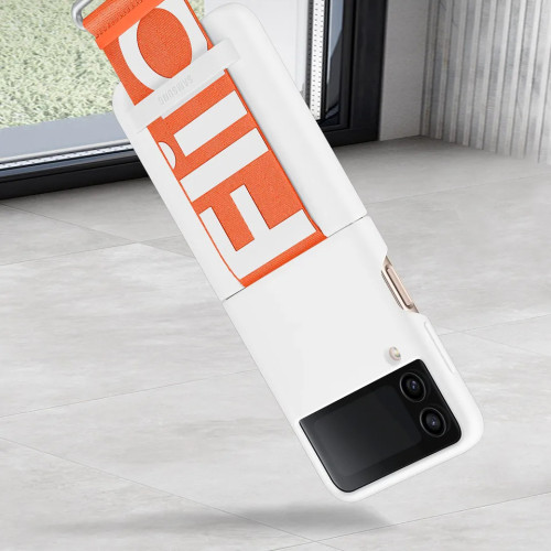 Чохол Samsung Strap Silicone Cover для Samsung Galaxy Z Flip4 White Чохол Samsung Strap Silicone Cover для Samsung Galaxy Z Flip4 White