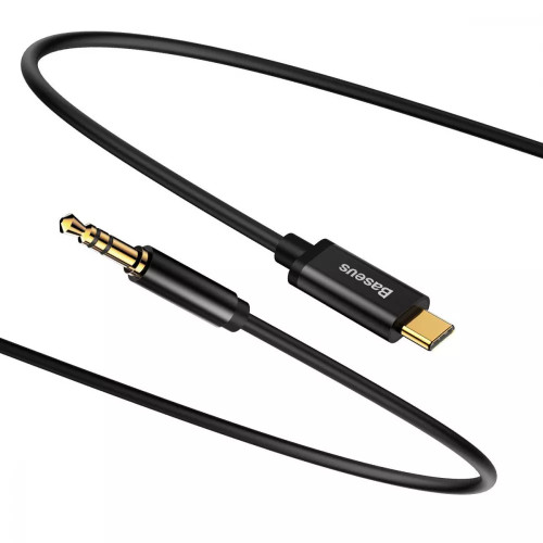Кабель AUX Baseus Yiven Type-C to 3.5 mini jack (1.2m) black Кабель AUX Baseus Yiven Type-C to 3.5 mini jack (1.2m) black