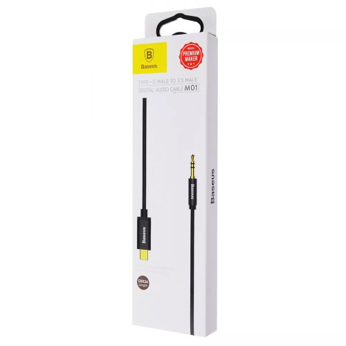 Кабель AUX Baseus Yiven Type-C to 3.5 mini jack (1.2m) black Кабель AUX Baseus Yiven Type-C to 3.5 mini jack (1.2m) black