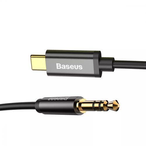 Кабель AUX Baseus Yiven Type-C to 3.5 mini jack (1.2m) black Кабель AUX Baseus Yiven Type-C to 3.5 mini jack (1.2m) black