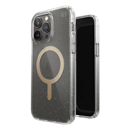 Чохол Speck Presidio Perfect-Clear MagSafe для iPhone 14 Pro Max Clear/Gold Glitter