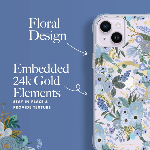 Чохол Case-Mate Rifle Paper Co. Garden Party Blue MagSafe для iPhone 14 / 13