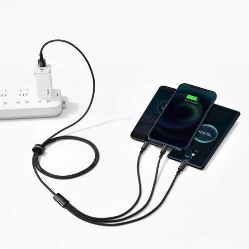 Кабель Baseus Tungsten Gold 3в1 Fast Charging Data (Micro USB+Lightning+Type-C) 3.5 Кабель Baseus Tungsten Gold 3в1 Fast Charging Data (Micro USB+Lightning+Type-C) 3.5