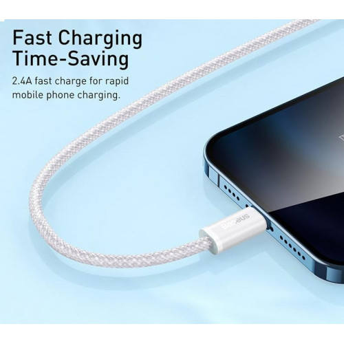 Кабель Baseus Dynamic Series Fast Charging Lightning 2.4A (1m) White Кабель Baseus Dynamic Series Fast Charging Lightning 2.4A (1m) White