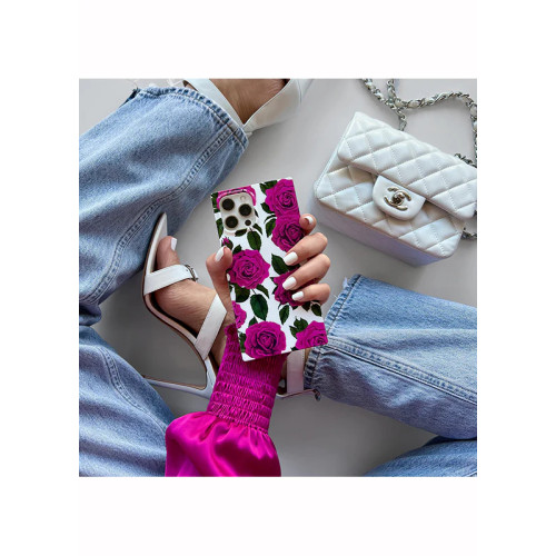 Чохол Flaunt Fuchsia Rose Print SQUARE для iPhone 14 Pro Чохол Flaunt Fuchsia Rose Print SQUARE для iPhone 14 Pro