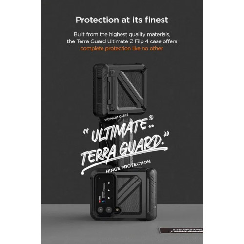 Чохол VRS Design для Galaxy Z Flip 4 Terra Guard Ultimate Black Чохол VRS Design для Galaxy Z Flip 4 Terra Guard Ultimate Black