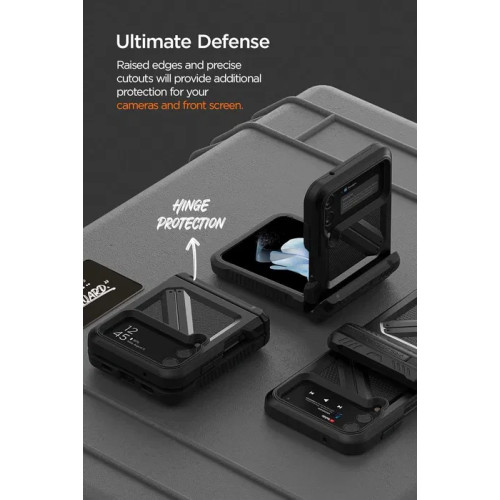 Чохол VRS Design для Galaxy Z Flip 4 Terra Guard Ultimate Black Чохол VRS Design для Galaxy Z Flip 4 Terra Guard Ultimate Black