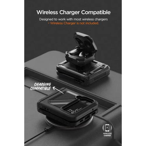 Чохол VRS Design для Galaxy Z Flip 4 Terra Guard Ultimate Black Чохол VRS Design для Galaxy Z Flip 4 Terra Guard Ultimate Black