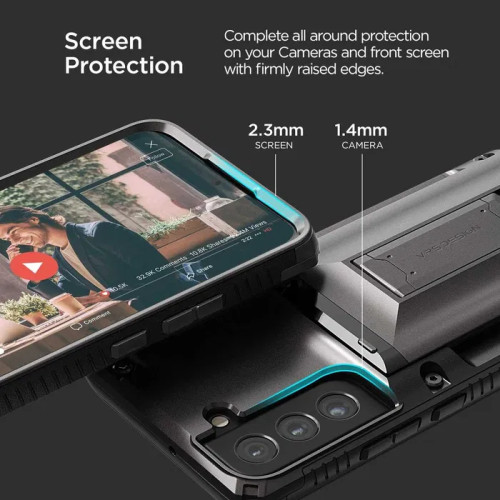 Чохол VRS Design для Galaxy S22 Plus Damda Glide Hybrid Black Чохол VRS Design для Galaxy S22 Plus Damda Glide Hybrid Black