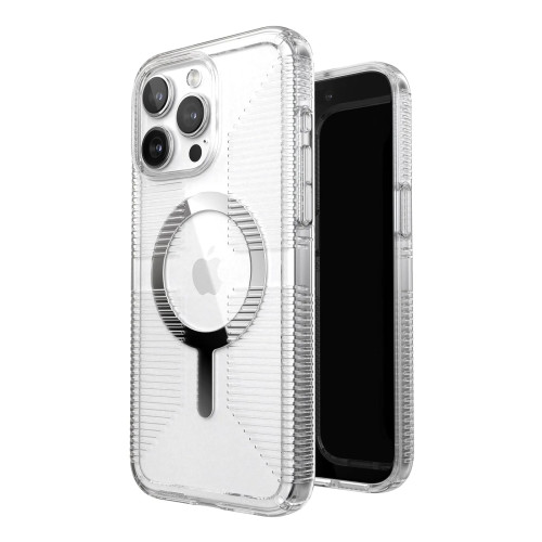 Чохол Speck GemShell Grip MagSafe для iPhone 15 Pro Max Clear/Chrome Чохол Speck GemShell Grip MagSafe для iPhone 15 Pro Max Clear/Chrome