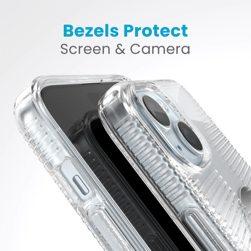 Чохол Speck GemShell Grip MagSafe для iPhone 15 Plus/14 Plus Clear/Chrome