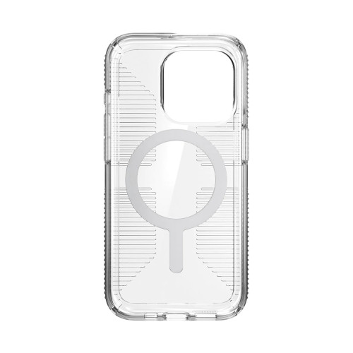 Чохол Speck GemShell Grip MagSafe для iPhone 15 Pro Clear/Chrome Чохол Speck GemShell Grip MagSafe для iPhone 15 Pro Clear/Chrome