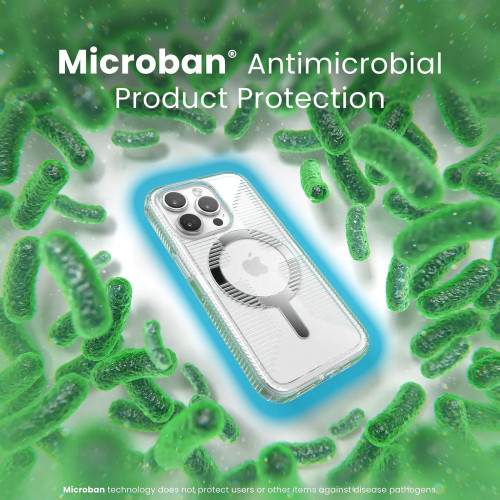 Чохол Speck GemShell Grip MagSafe для iPhone 15 Pro Clear/Chrome Чохол Speck GemShell Grip MagSafe для iPhone 15 Pro Clear/Chrome