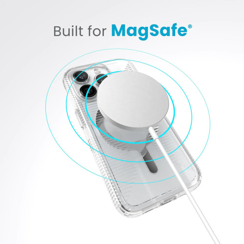 Чохол Speck GemShell Grip MagSafe для iPhone 15 Pro Clear/Chrome Чохол Speck GemShell Grip MagSafe для iPhone 15 Pro Clear/Chrome
