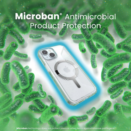 Чохол Speck GemShell Grip MagSafe для iPhone 15/14/13 Clear/Chrome Чохол Speck GemShell Grip MagSafe для iPhone 15/14/13 Clear/Chrome