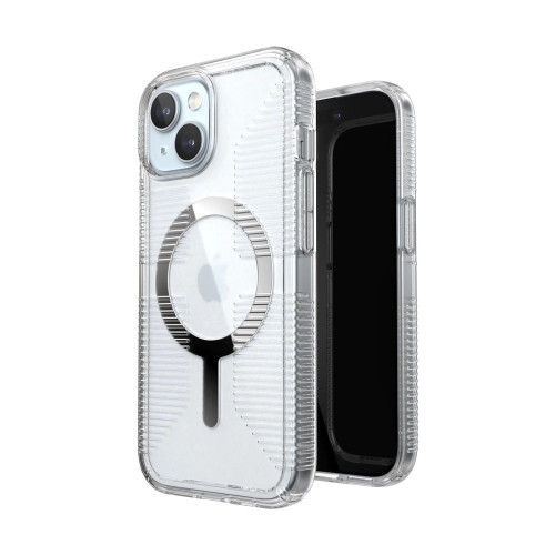 Чохол Speck GemShell Grip MagSafe для iPhone 15/14/13 Clear/Chrome Чохол Speck GemShell Grip MagSafe для iPhone 15/14/13 Clear/Chrome