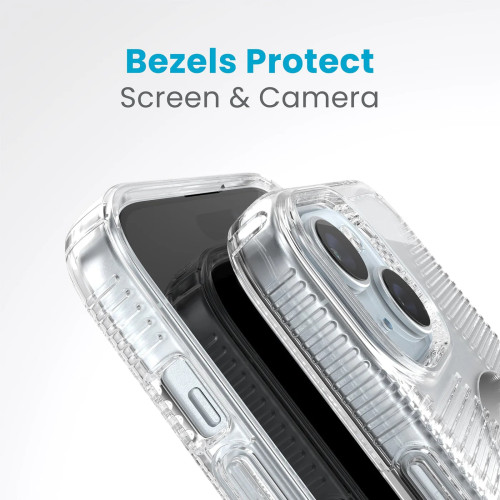 Чохол Speck GemShell Grip MagSafe для iPhone 15/14/13 Clear/Chrome Чохол Speck GemShell Grip MagSafe для iPhone 15/14/13 Clear/Chrome