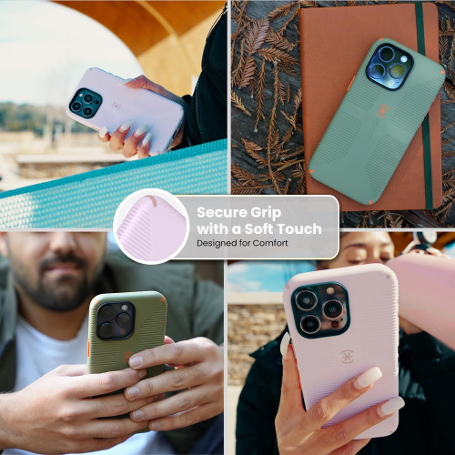 Чохол Speck Candyshell Grip MagSafe для iPhone 15/14/13 Soft Lilac/Carnation Petal Чохол Speck Candyshell Grip MagSafe для iPhone 15/14/13 Soft Lilac/Carnation Petal