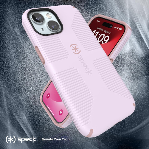 Чохол Speck Candyshell Grip MagSafe для iPhone 15/14/13 Soft Lilac/Carnation Petal Чохол Speck Candyshell Grip MagSafe для iPhone 15/14/13 Soft Lilac/Carnation Petal