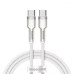 Кабель Baseus Cafule Metal Type-C to Type-C 100W (2m) White