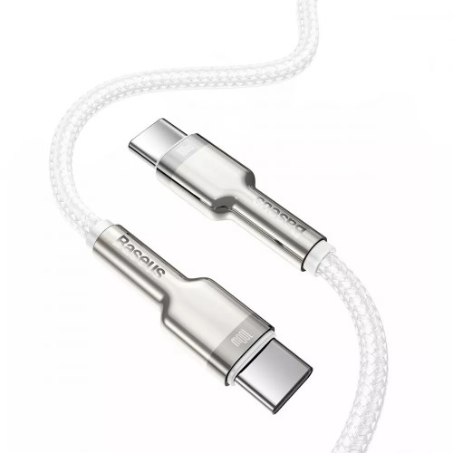 Кабель Baseus Cafule Metal Type-C to Type-C 100W (2m) White