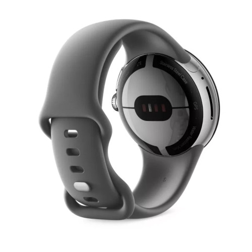 Смарт-годинник Google Pixel Watch LTE Polished Silver Stainless Steel Case / Charcoal Active Band US