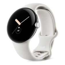 Смарт-годинник Google Pixel Watch LTE Polished Silver Stainless Steel Case / Chalk Active Band US
