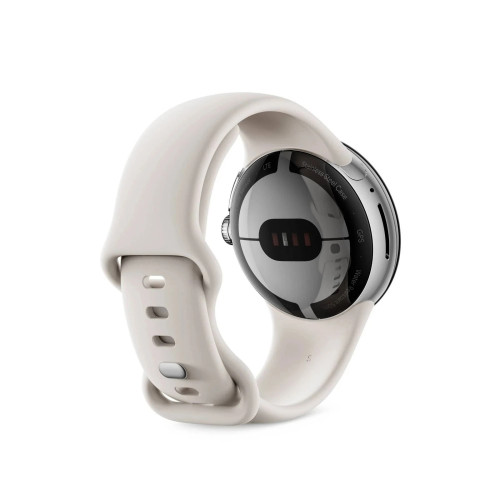 Смарт-годинник Google Pixel Watch LTE Polished Silver Stainless Steel Case / Chalk Active Band US