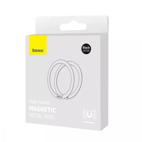 Металеві кільця Baseus Halo Series (2шт/уп) Black Металеві кільця Baseus Halo Series (2шт/уп) Black