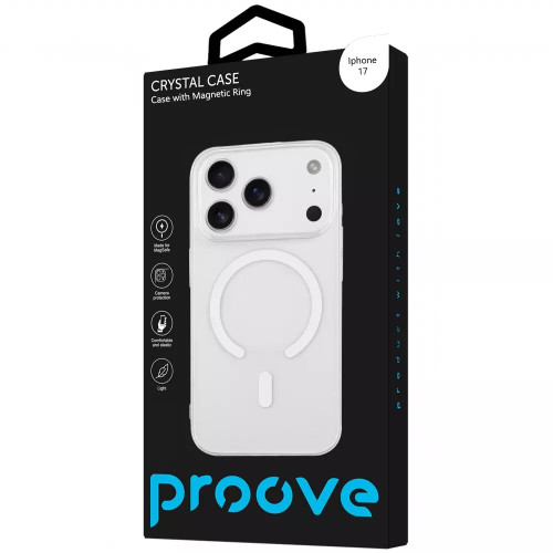 Чохол Proove Crystal Case with Magnetic Ring iPhone 17 Clear Чохол Proove Crystal Case with Magnetic Ring iPhone 17 Clear