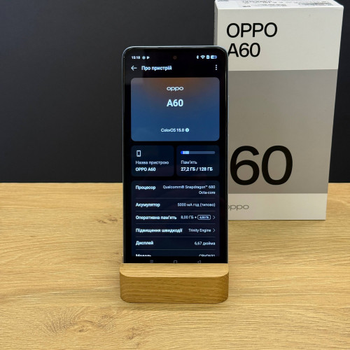 Вживаний смартфон OPPO A60 8/128 Ripple Blue (Ідеальний+ стан) Вживаний смартфон OPPO A60 8/128 Ripple Blue (Ідеальний+ стан)