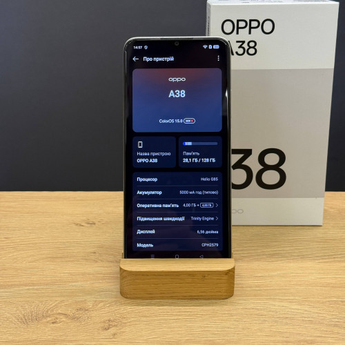 Вживаний смартфон OPPO A38 4/128 Glowing Gold (Хороший+ стан) Вживаний смартфон OPPO A38 4/128 Glowing Gold (Хороший+ стан)