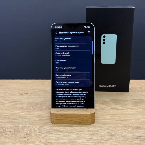 Вживаний смартфон Samsung Galaxy S24 FE 8/128Gb Mint (Ідеальний+ стан)