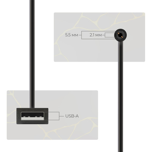 Кабель живлення ArmorStandart USB - DC 5.5x2.1 12V 0.8 м