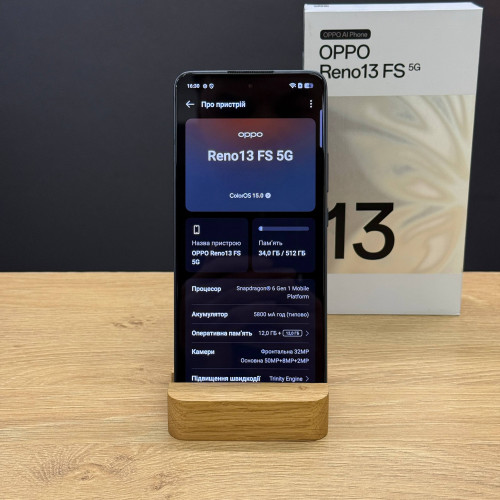 Вживаний смартфон OPPO Reno13 FS 5G 12/512 Graphite Grey (Ідеальний+ стан) Вживаний смартфон OPPO Reno13 FS 5G 12/512 Graphite Grey (Ідеальний+ стан)