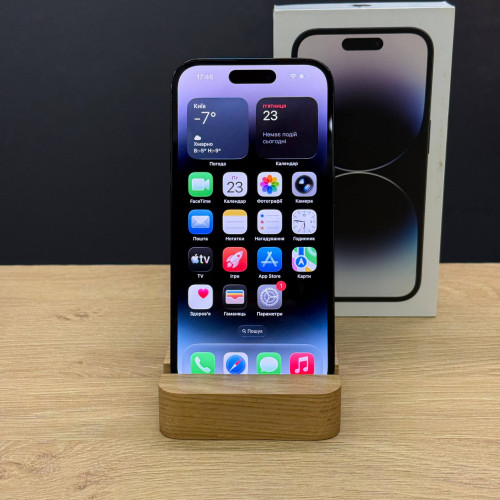Вживаний смартфон Apple iPhone 14 Pro 256Gb Space Black eSim (Ідеальний+ стан)