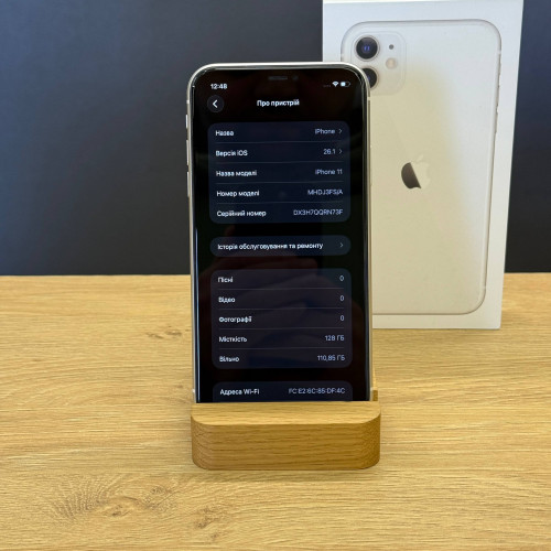 Вживаний смартфон Apple iPhone 11 128Gb White (Ідеальний+ стан) Вживаний смартфон Apple iPhone 11 128Gb White (Ідеальний+ стан)