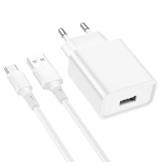 МЗП Borofone BA74A 10.5W 2.1A 1USB-A з кабелем Type-C White МЗП Borofone BA74A 10.5W 2.1A 1USB-A з кабелем Type-C White