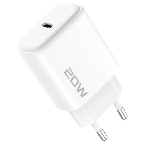 МЗП Proove Silicone Power 2 20W (Type-C) + Кабель Type-C to Lightning White