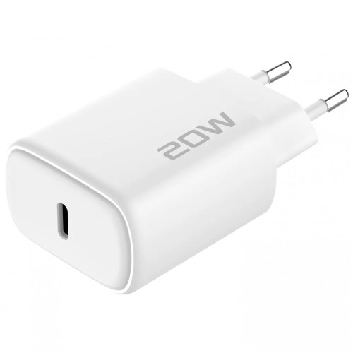 МЗП Proove Silicone Power 2 20W (Type-C) + Кабель Type-C to Lightning White