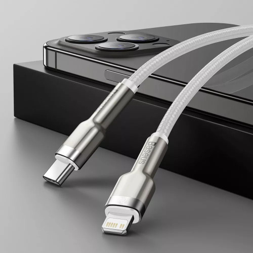 Кабель Baseus Cafule Metal Type-C to Lightning PD 20W (1m) White