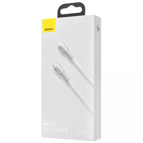 Кабель Baseus Cafule Metal Type-C to Lightning PD 20W (1m) White